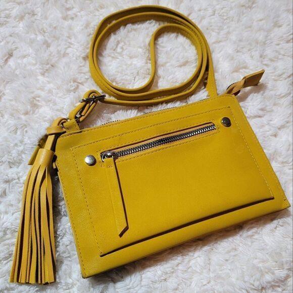 Summer Mustard Yellow Fringe Crossbody - Picture 1 of 9
